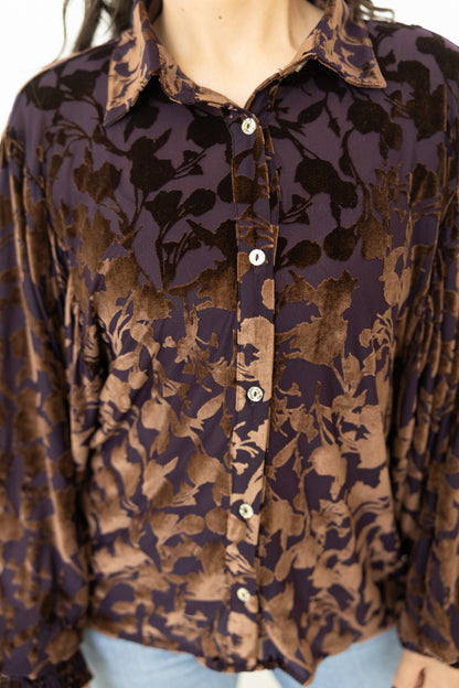 TH23 S220  CHOCALATE VELVET TOP (1 Piece)