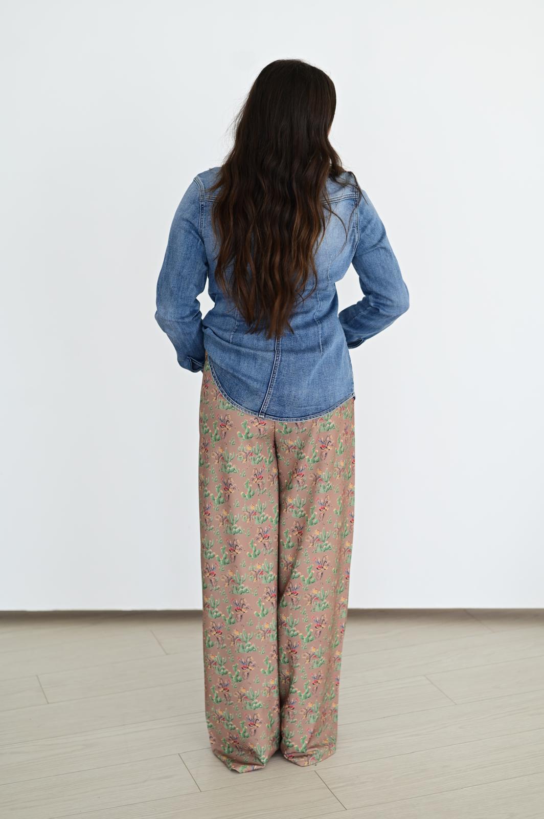 TH221 RETRO CACTUS COWBOY TROUSER PANT (7 Piece)