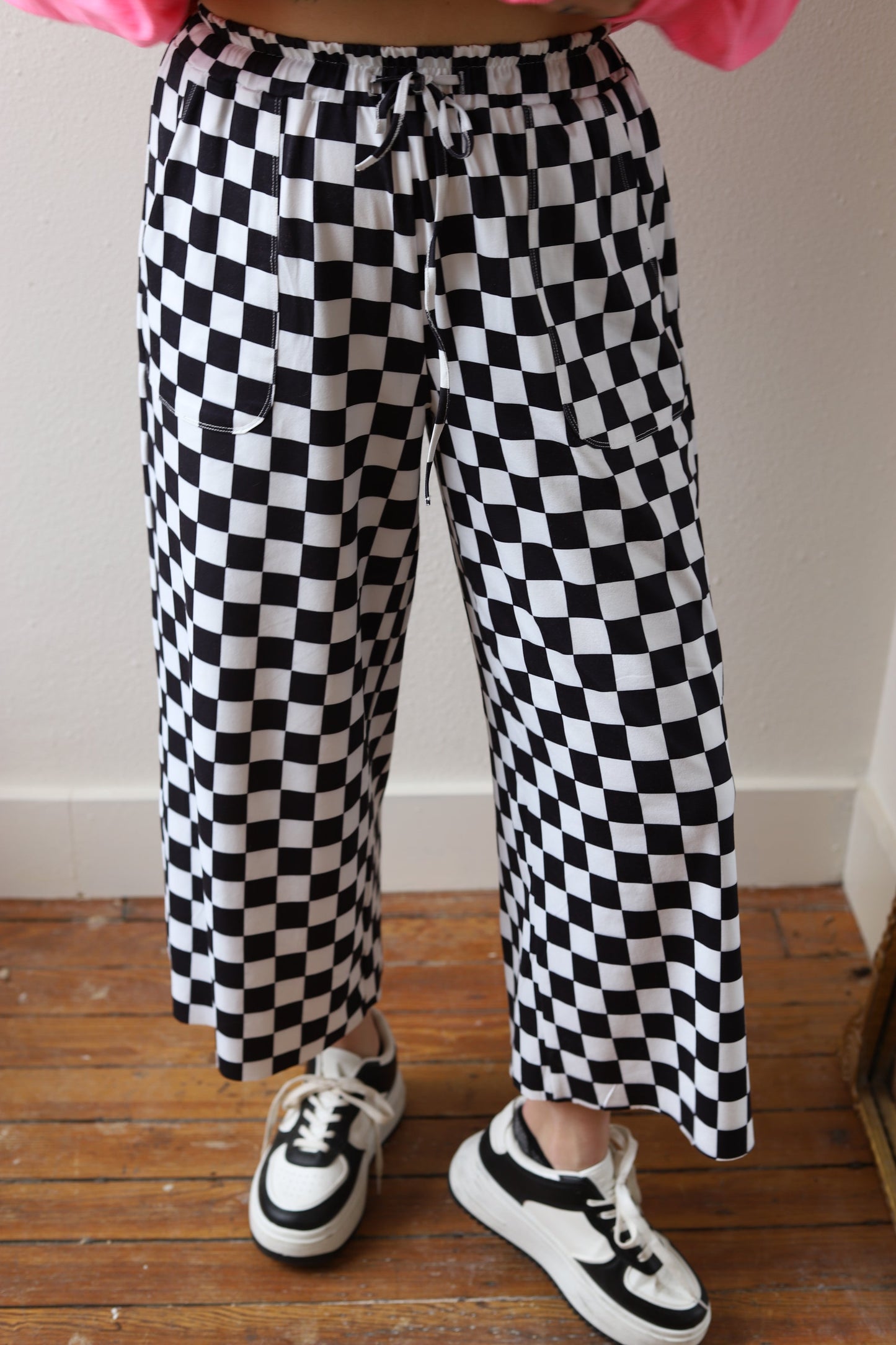 TH2108 S174 BLACK WHITE CHECK PANT (1 Piece)