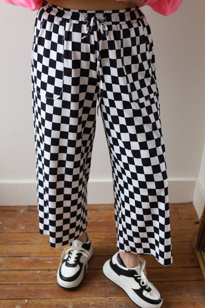 TH2108 S174 BLACK WHITE CHECK PANT (1 Piece)