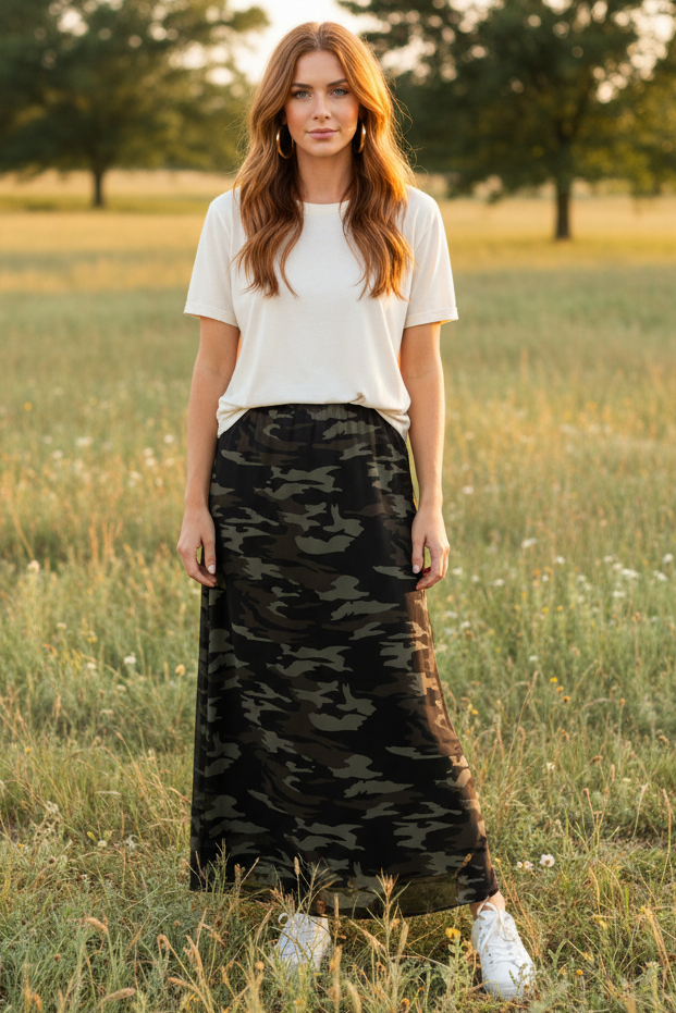 VR401 CAMO MESH MAXI SKIRT (7 Piece)