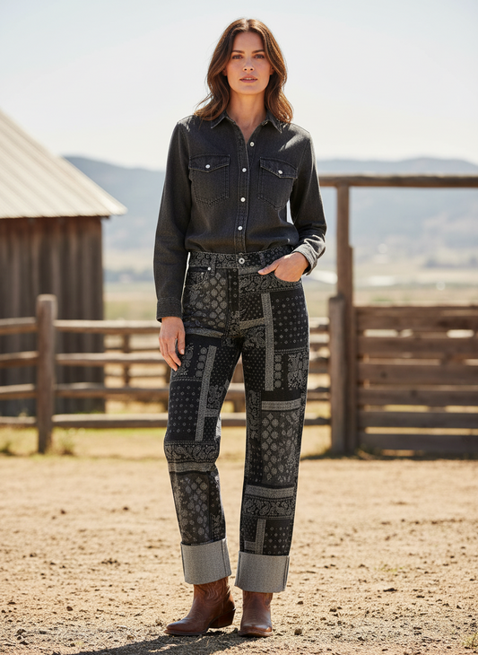 TH201 PAISLEY CUFF JEAN (7 Piece)