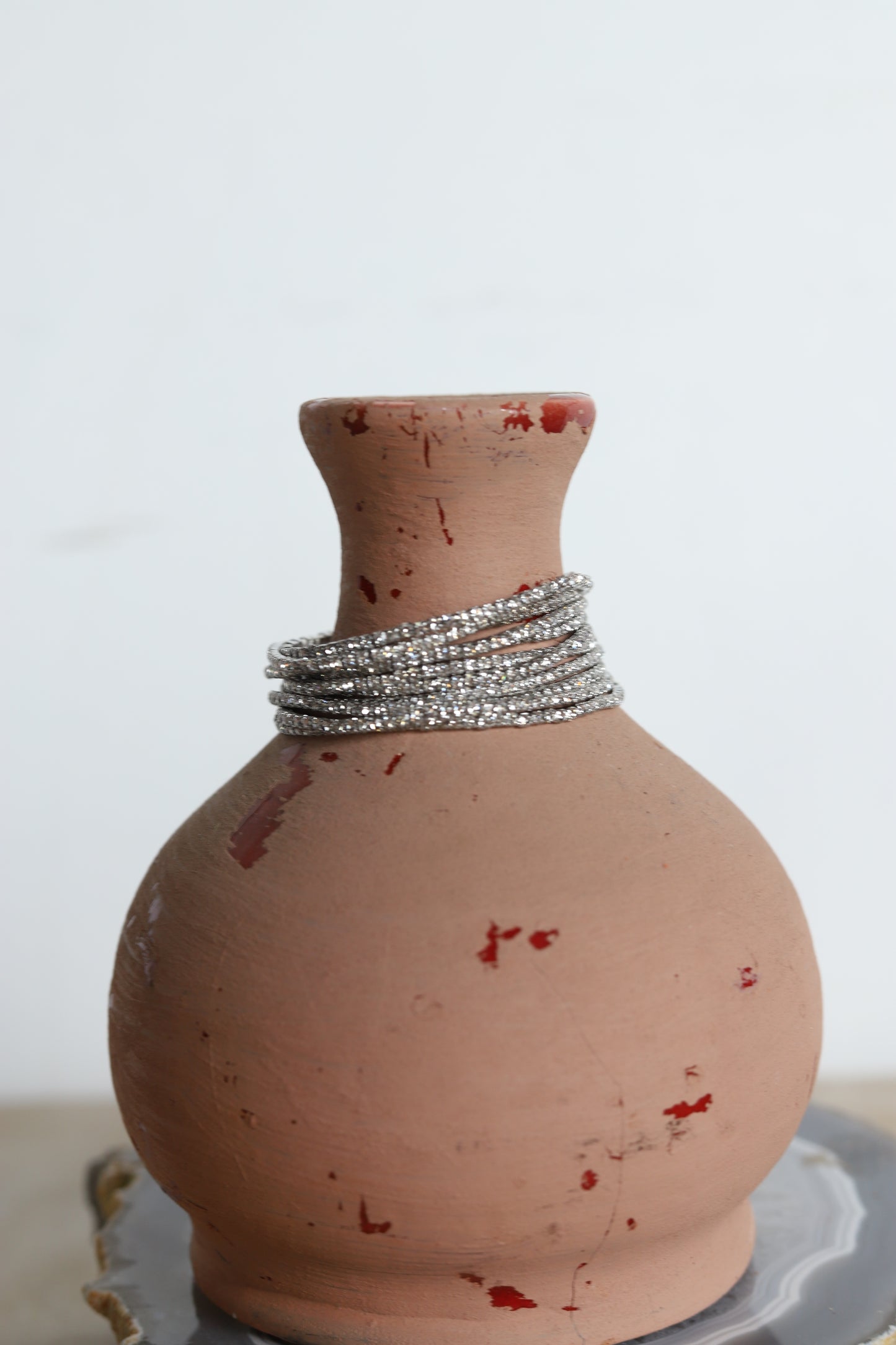 029 T162 SILVER/CRYSTAL BRACELET SET