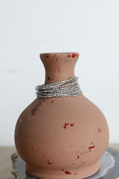 029 T162 SILVER/CRYSTAL BRACELET SET