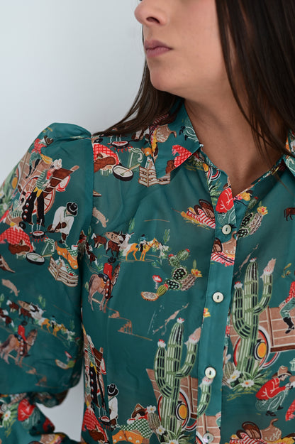 TH11  TURQ WAGON CHIFFON (7 Piece)