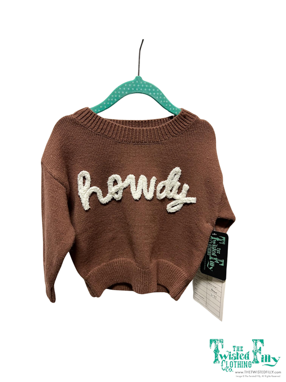 TF6970 SWEATER -BROWN HOWDY TODDLER