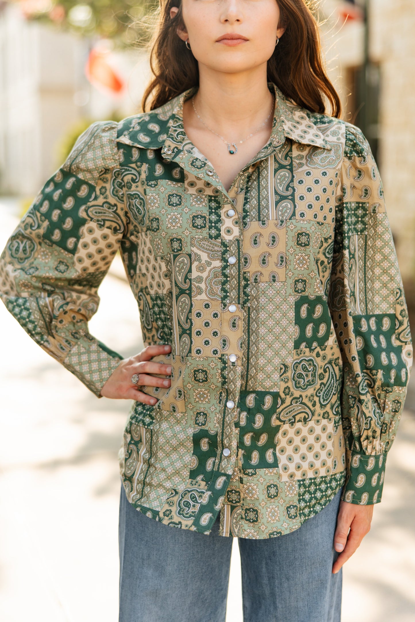 TH12 GREEN PAISLEY PATCHWORK (7 PIECE)