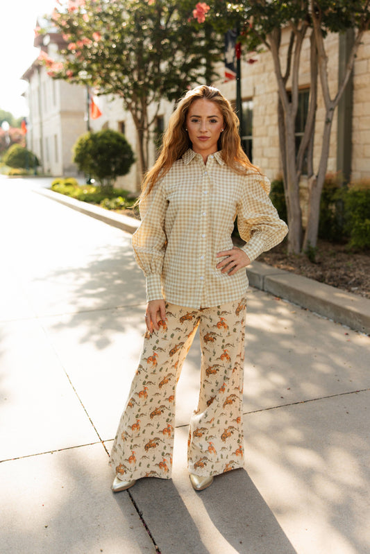 TH11 TAN GINGHAM (7 PIECE)