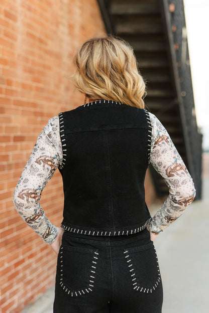 TH9800 BLACK STITCH VEST (7 PIECE)