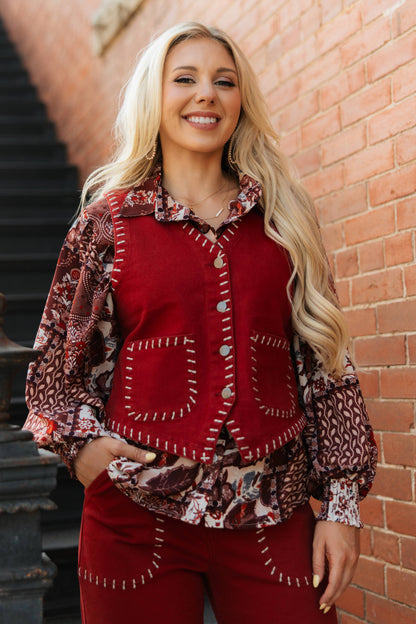 TH9800 RED STITCH VEST (7 PIECE)