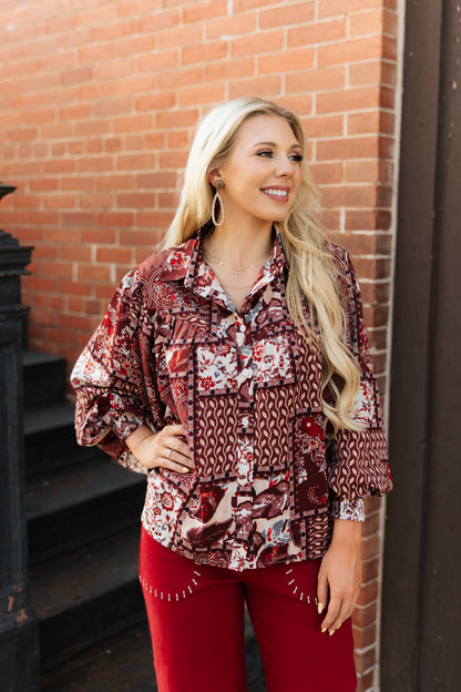 TH23 RED PATCHWORK PAISLEY (7 PIECE)