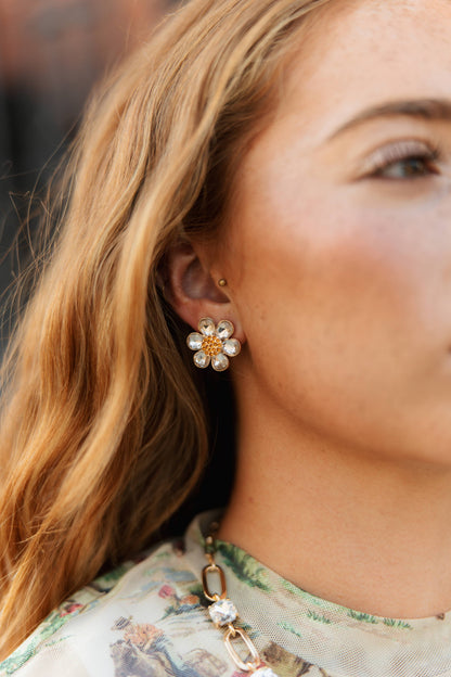 3216 H212 CRYSTAL FLOWER STUD ER