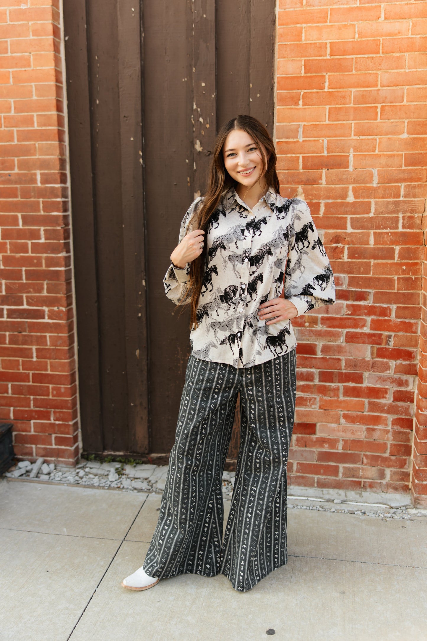 TH228 VINTAGE BLACK STRIPED BRAND PANT (8  PIECE)