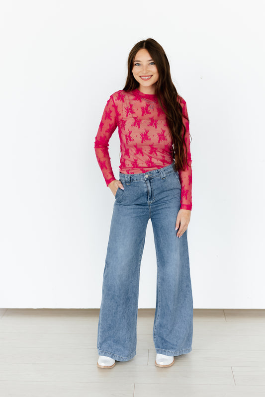 TH1221 NEW FUCHSIA LACE (7 PIECE)