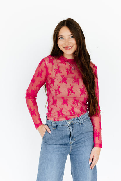 TH1221 NEW FUCHSIA LACE (7 PIECE)