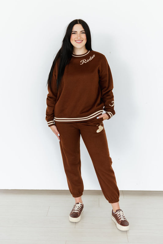 VR2002 BROWN RODEO HAT SWEATPANTS (7 PIECE- WOMEN)