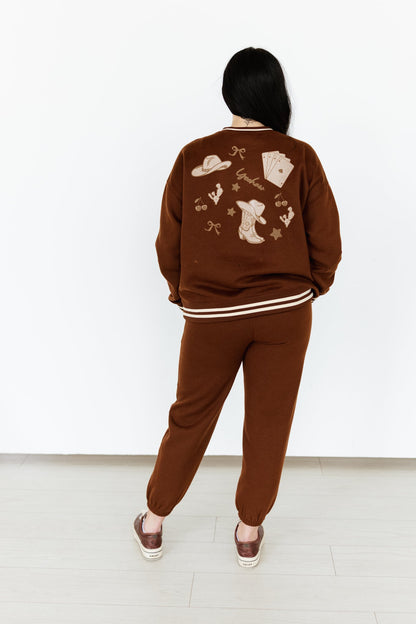 VR2002 BROWN RODEO HAT SWEATPANTS (7 PIECE- WOMEN)
