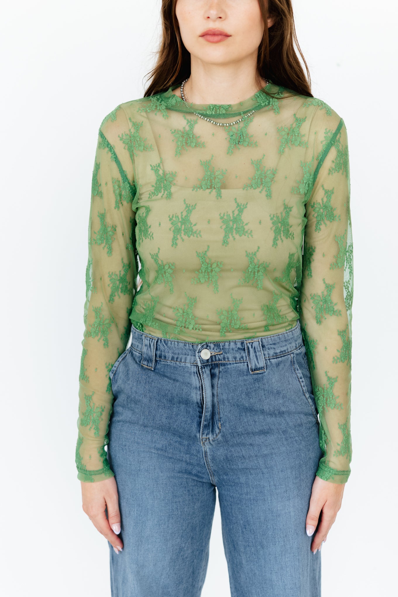 TH1221 NEW GREEN LACE (7 PIECE)