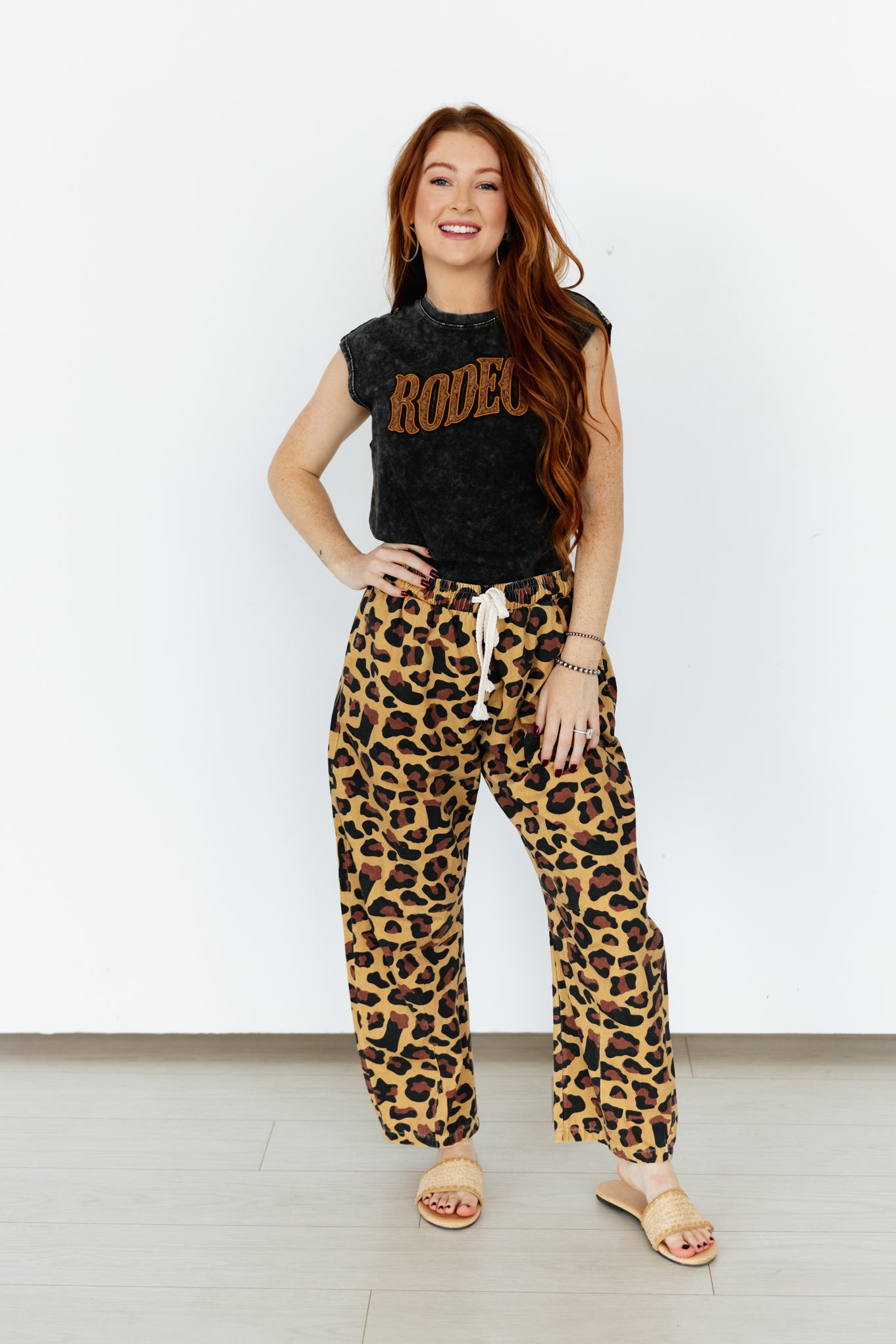 TH2107 WESTERN CHEETAH BARREL PANT (7 Pieces)