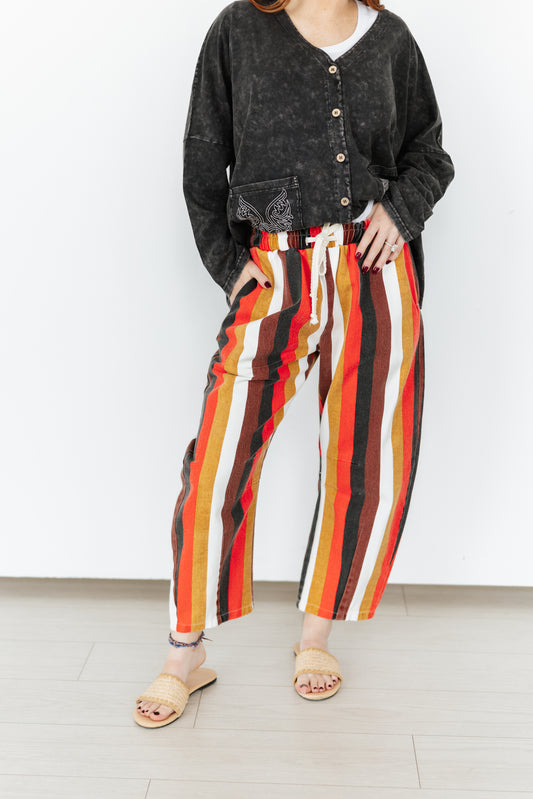 TH2107 MULTI STRIPE BARREL PANT (7 Piece)