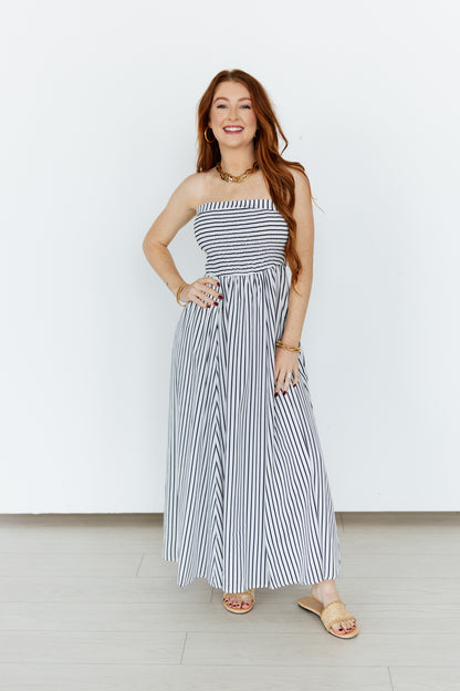 TH708 STRIPED MAXI DRESS (6 Piece)