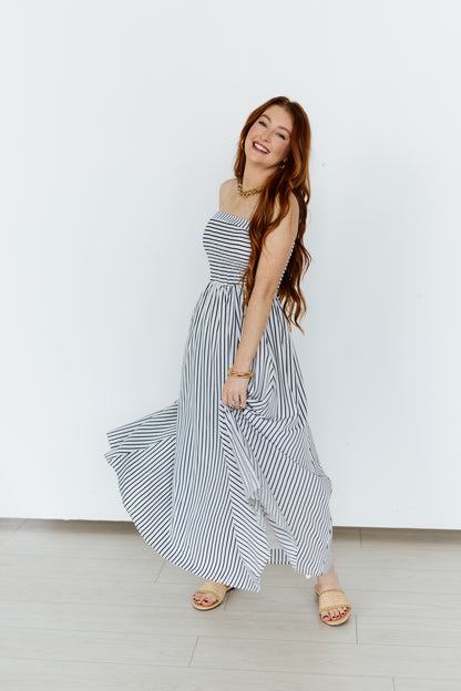 TH708 STRIPED MAXI DRESS (6 Piece)