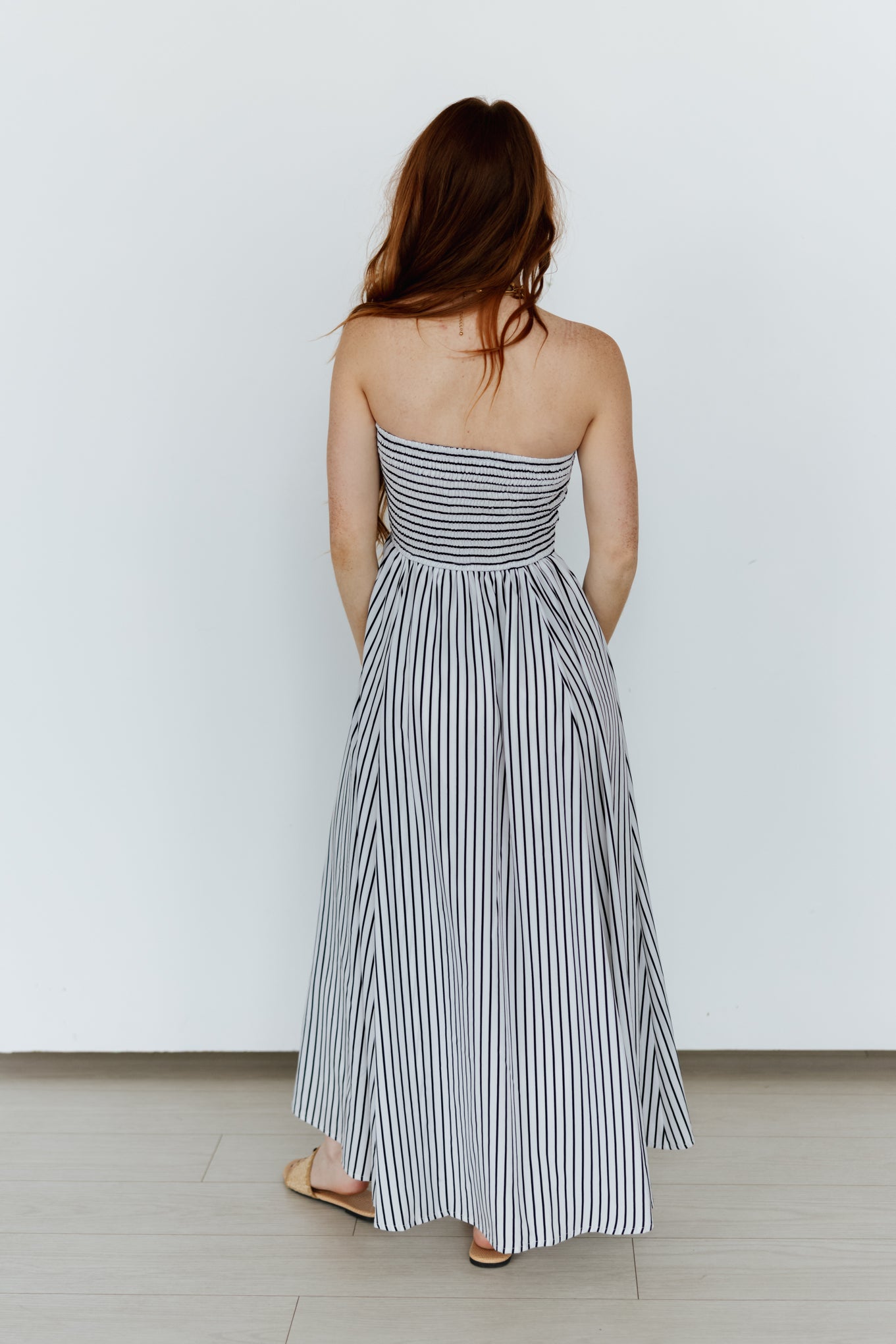 TH708 STRIPED MAXI DRESS (6 Piece)