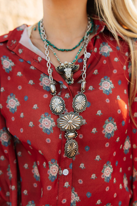 LONG SILVER CONCHO NL