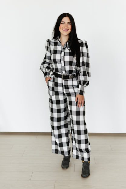 TH56 BLACK GINGHAM  PANT (8 Piece)