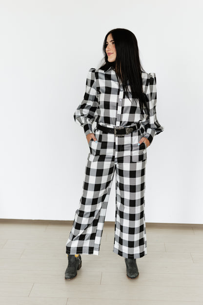 TH56 BLACK GINGHAM  PANT (8 Piece)