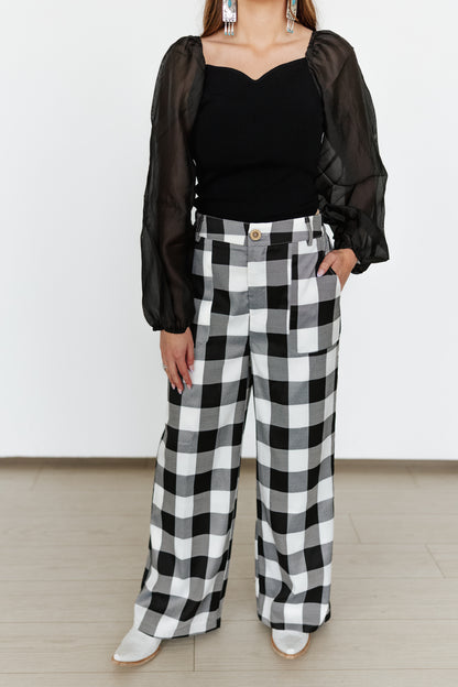 TH2025  BLACK TOP WITH SHEER SLEEVE LONG SLEEVE (7 Piece)