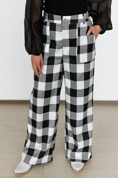 TH56 BLACK GINGHAM  PANT (8 Piece)
