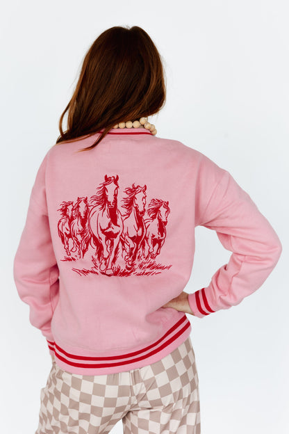 VR200 PINK VR RUNNING HORSE SWEATSHIRT (TWEEN)