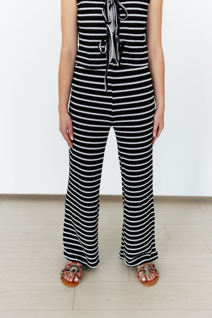 TH822 BLACK STRIPE TIE SET (6 Piece)