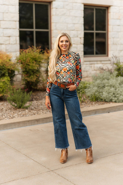 TH1221 CHECK COWBOY RODEO MESH TOP (7 Piece)