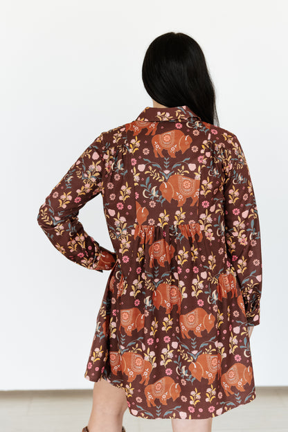 TH5010 BUFFALO FLORAL DRESS (1 PIECE)