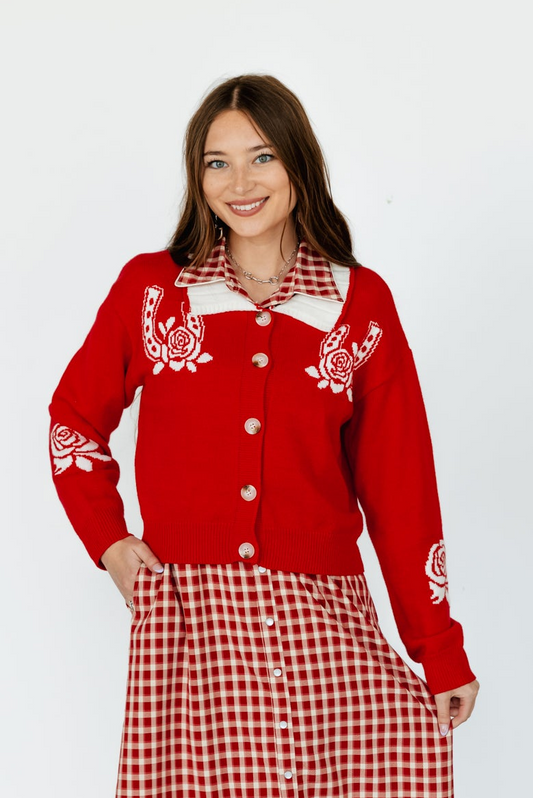 TH2307 DOUBLE HORSESHOE RED (1 PIECE)
