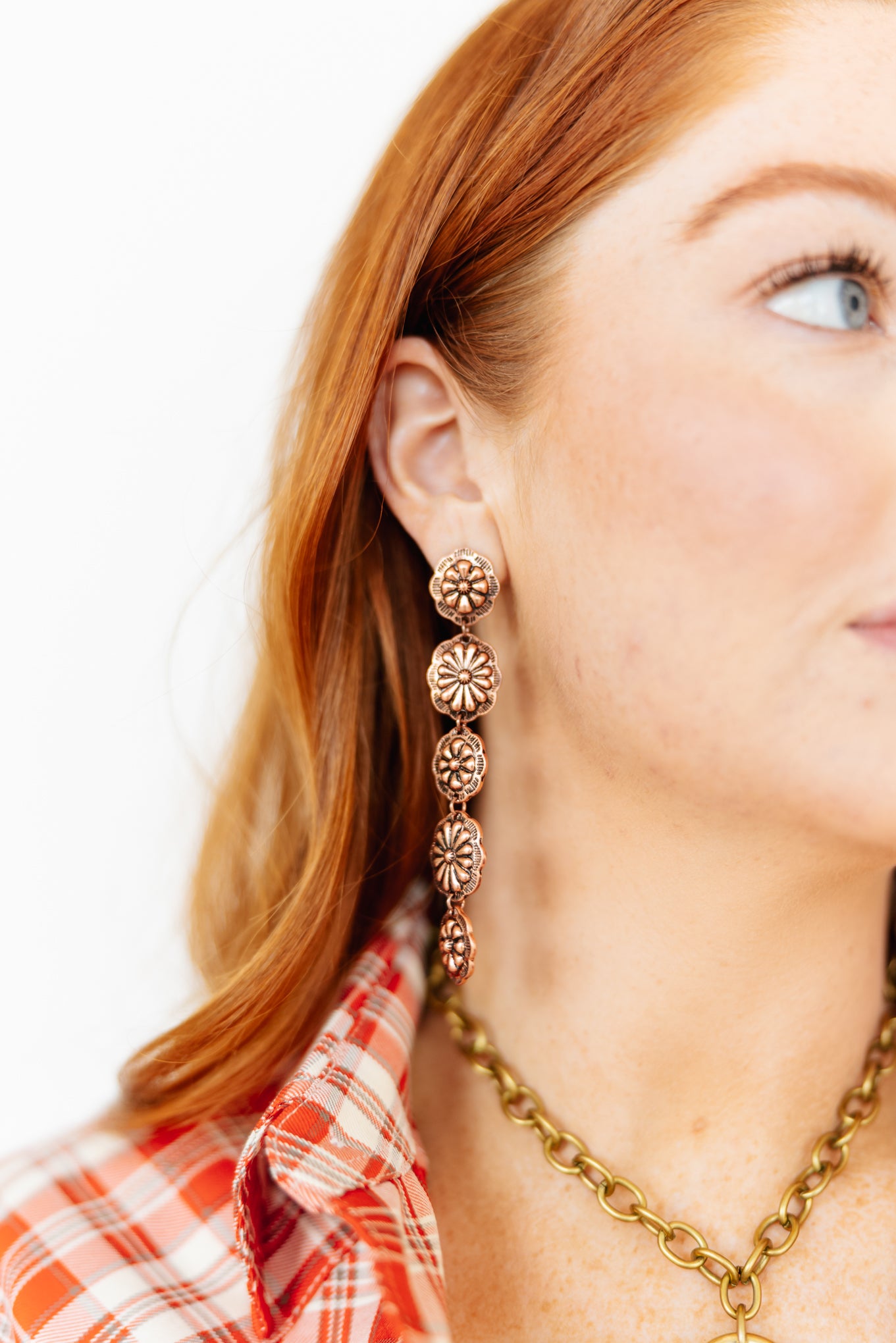3035 T110 COPPER CONCHO DANGLE ER