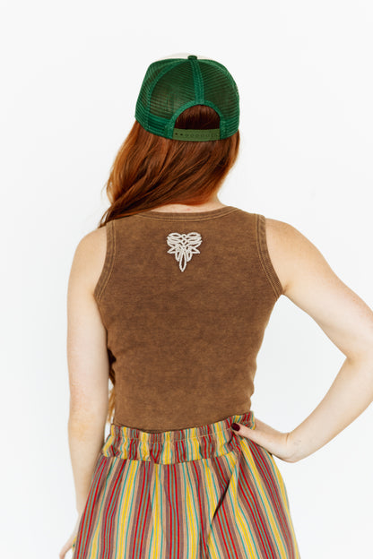 TH2001  BOOT STITCH TANK BROWN (7 Piece)