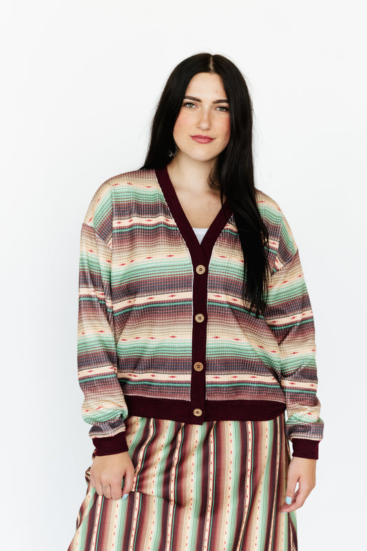 TH222 GREEN SERAPE CARDI (7 Piece)