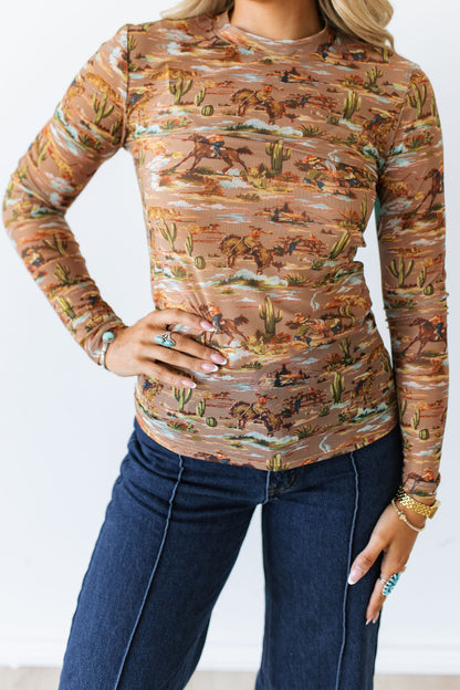 TH1221 TAUPE COWBOY MESH TOP (7 PIECE)