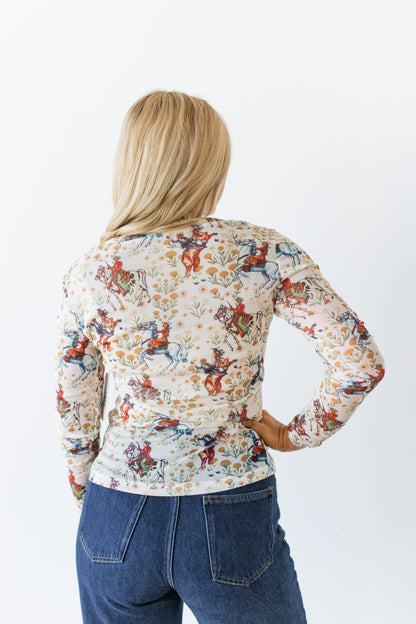 TH1221 IVORY COWBOY MESH TOP (7 PIECE)