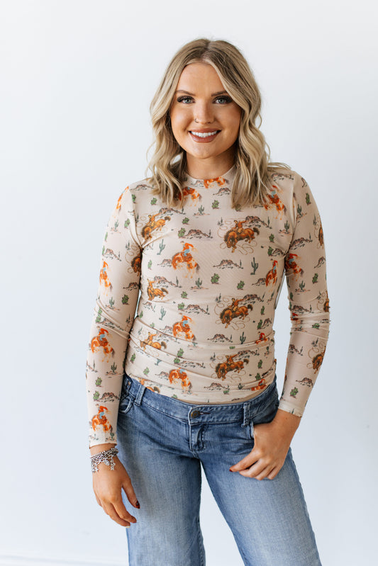 TH1221 TAUPE BRONC LASSO DESERT MESH TOP (7 PIECE)