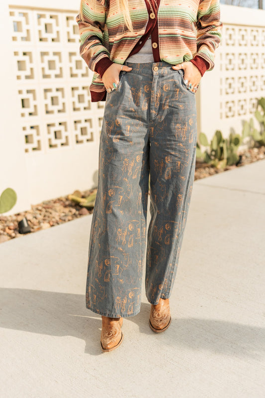 TH61 NAVY WESTERN PANT