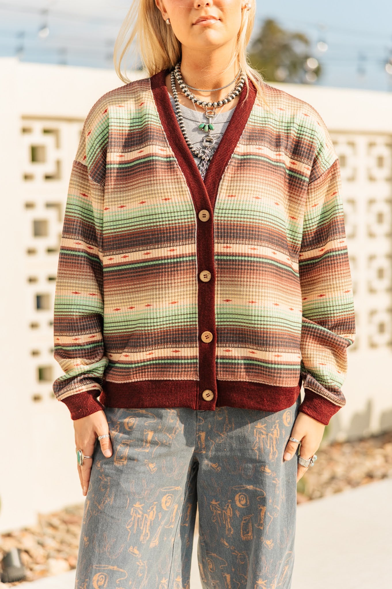 TH222 GREEN SERAPE CARDI (7 Piece)