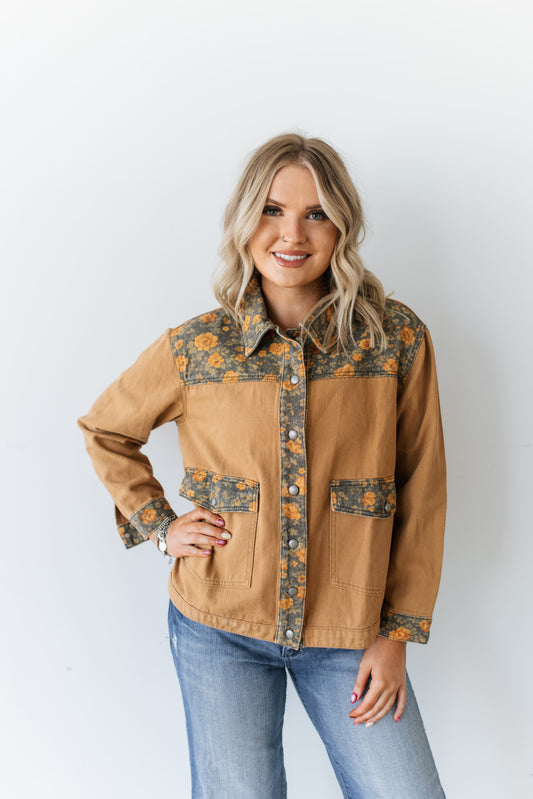 TH037-J HORSE FLORAL JACKET