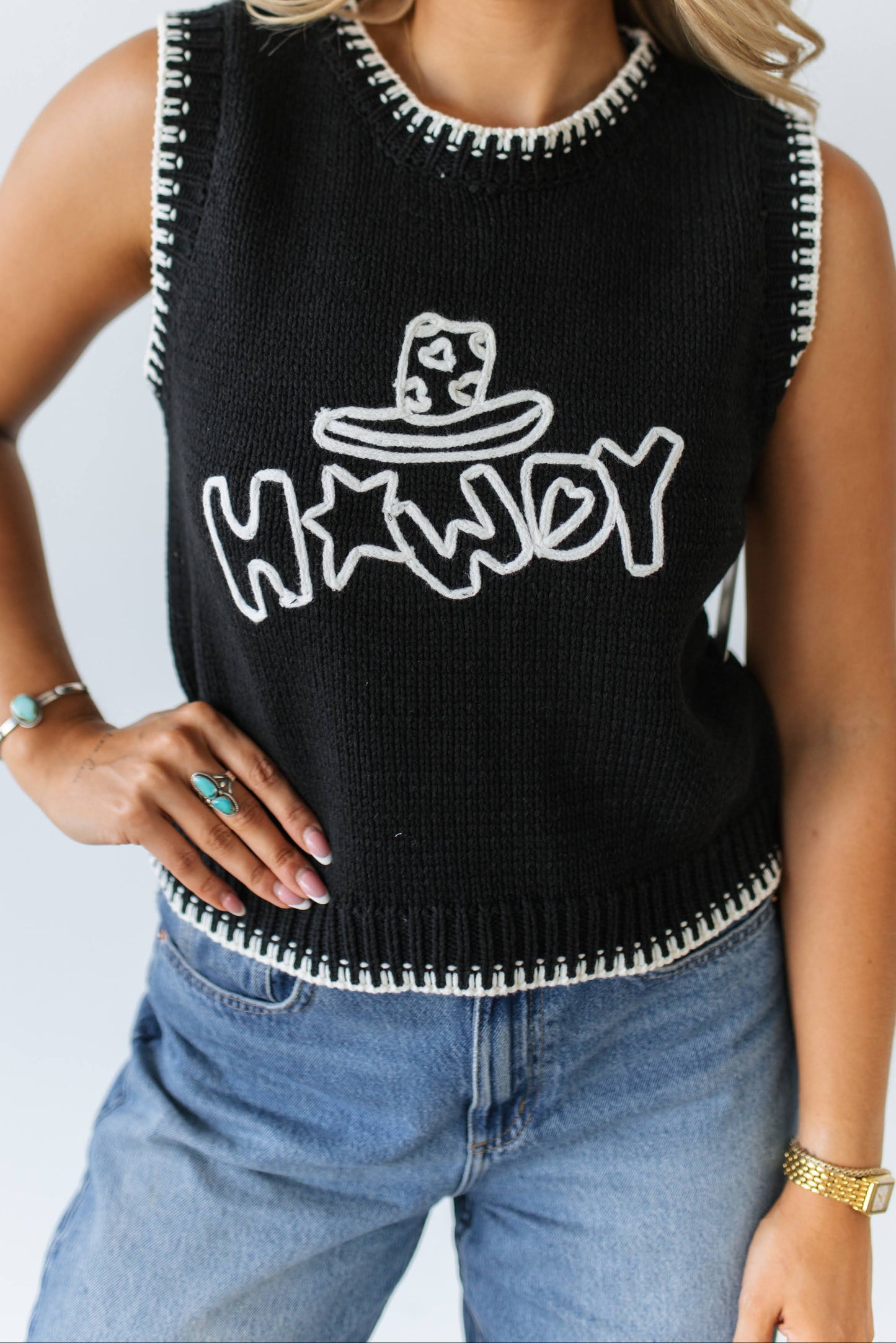 TH4215 BLACK HOWDY HAT (7 Piece)