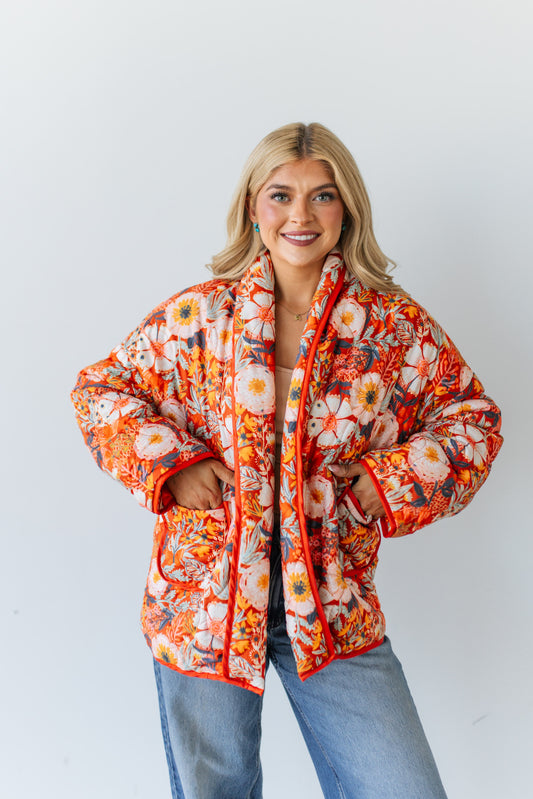 TH1070 RUST VINTAGE POPPIE QUITTED JACKET (7 Piece)