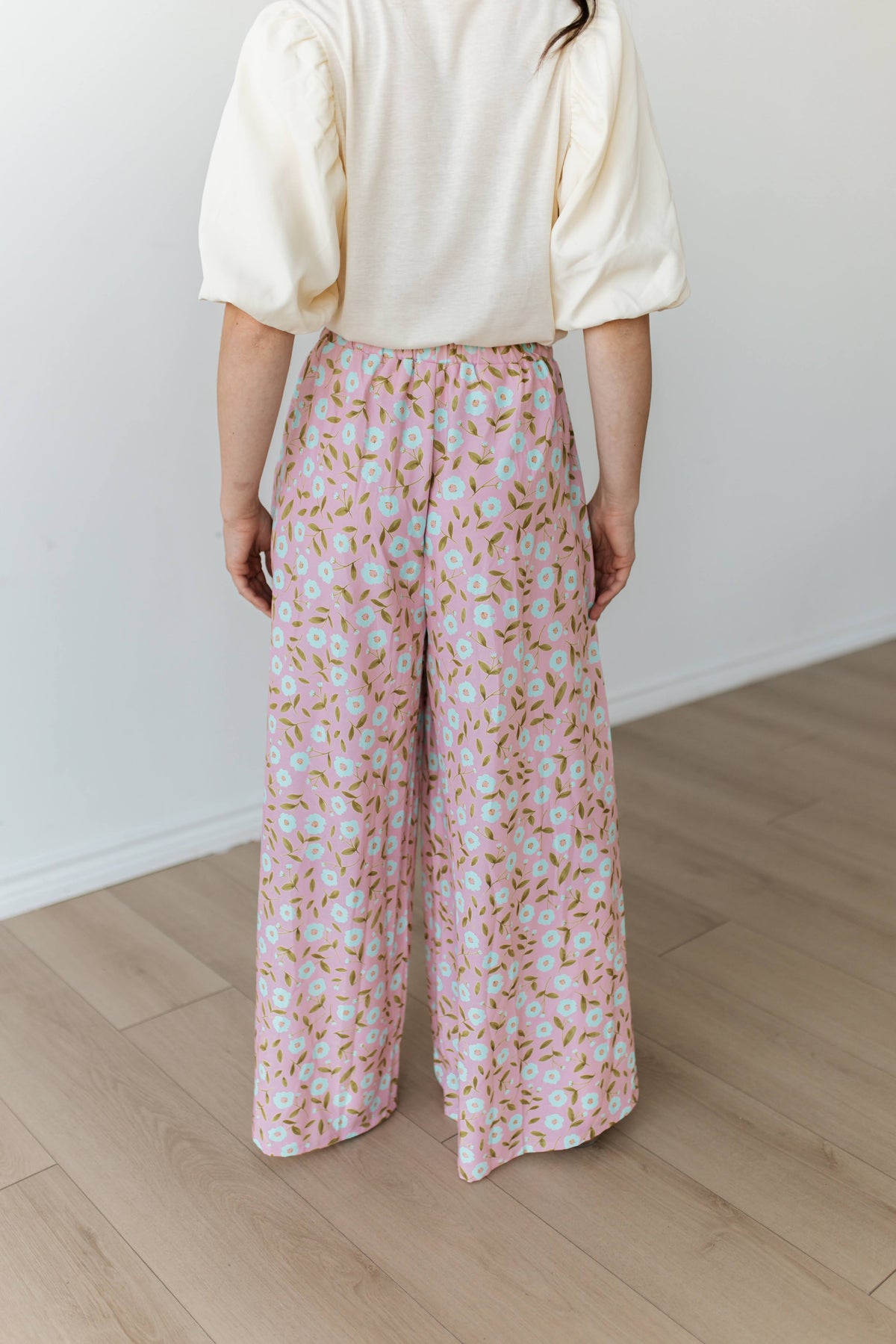 TH2111 BLUSH GREEN PALAZZO PANT