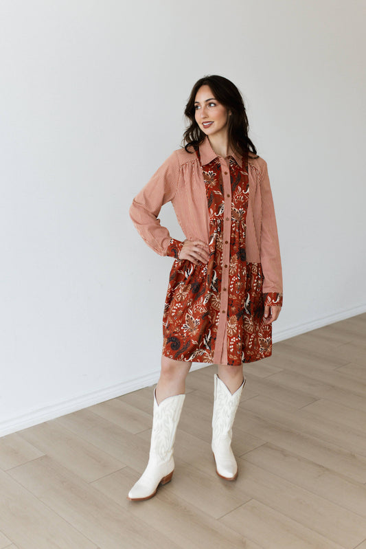 TH5010 BROWN PAISLEY FLORAL (7 PIECE)